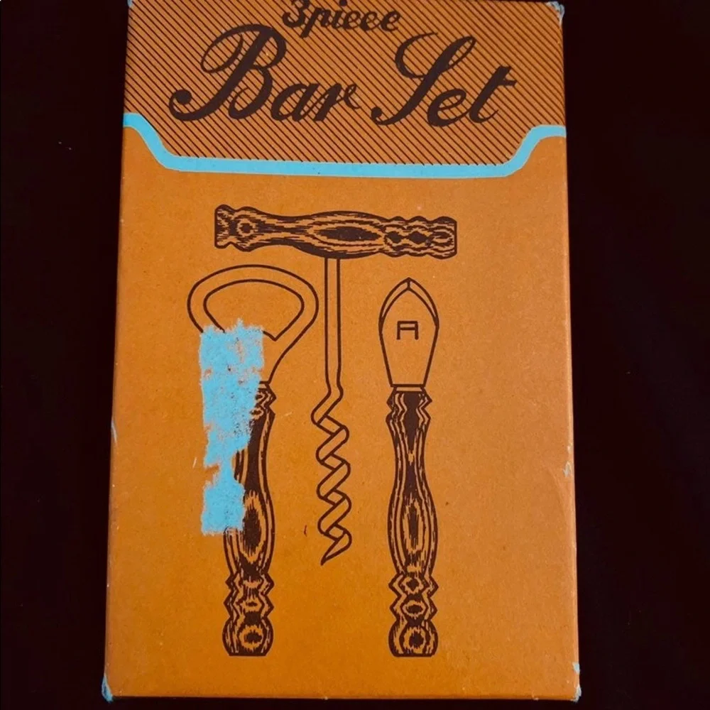 Vintage 3 Piece Bar Set in Original Box